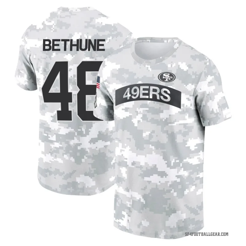 Tatum Bethune Men's Camo San Francisco 49ers Arctic 2024 Salute to Service Performance T-Shirt