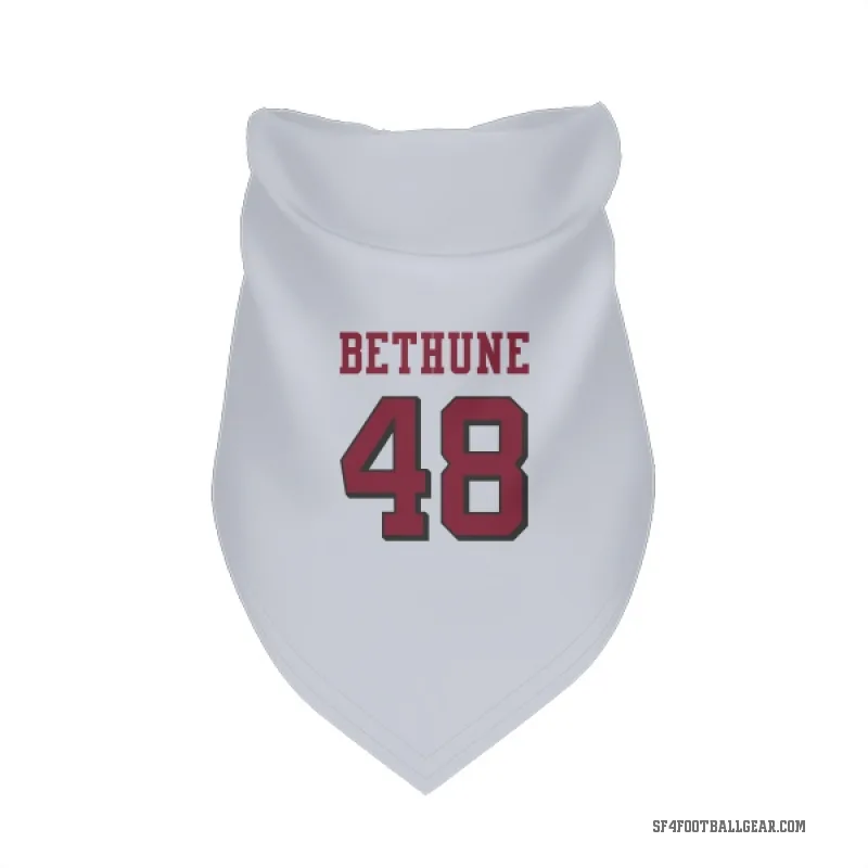 Tatum Bethune  White San Francisco 49ers  Rush Cat & Dog Pet Bandana