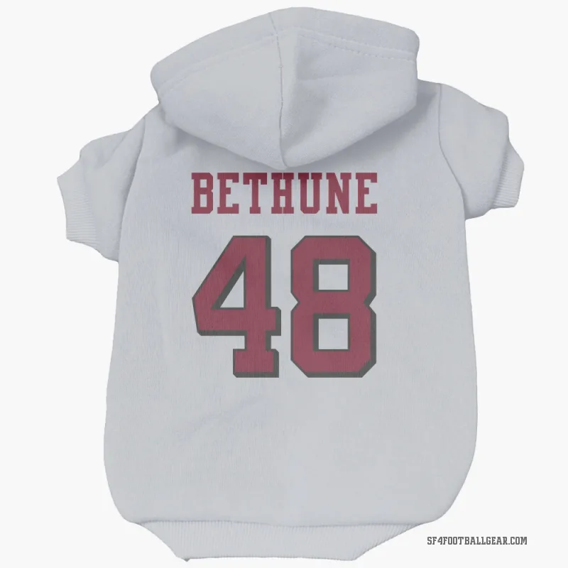 Tatum Bethune  White San Francisco 49ers  Rush Cat & Dog Pet Hoodie