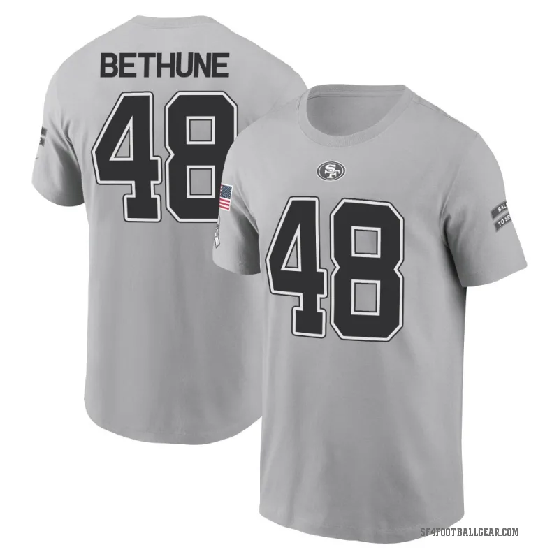 Tatum Bethune Youth Gray San Francisco 49ers 2024 Salute to Service T-Shirt