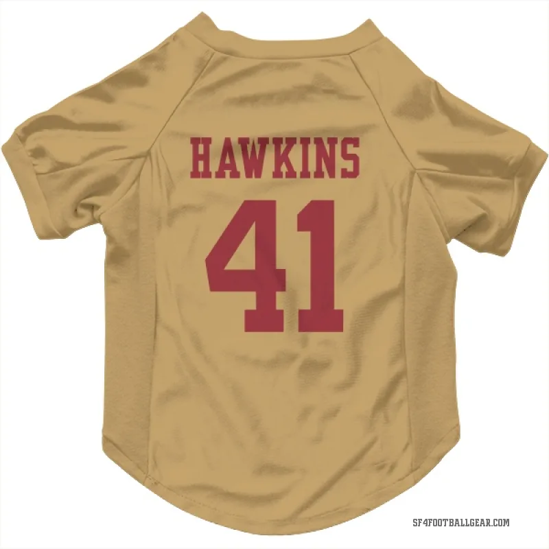 Tayler Hawkins  Gold San Francisco 49ers  Cat & Dog Pet Jersey