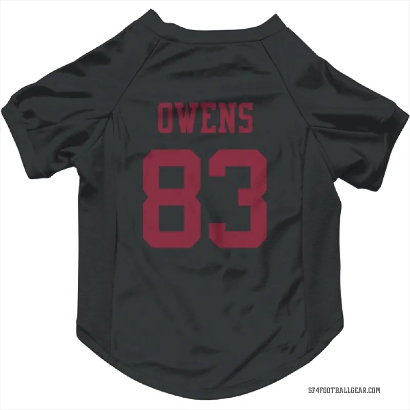 Terique Owens  Black San Francisco 49ers  Cat & Dog Pet Jersey
