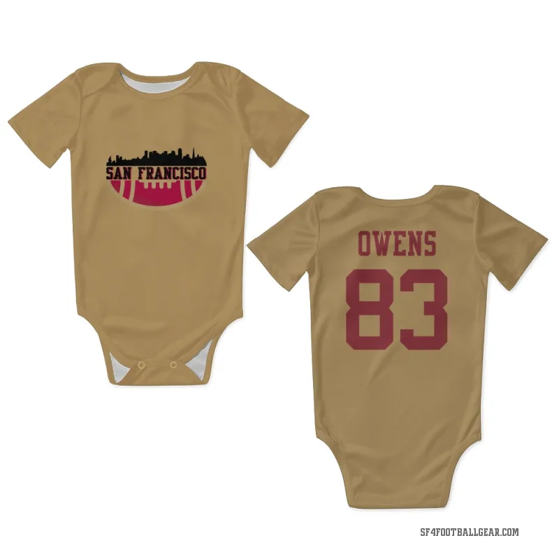 Terique Owens  Gold San Francisco 49ers  Newborn & Infant Bodysuit