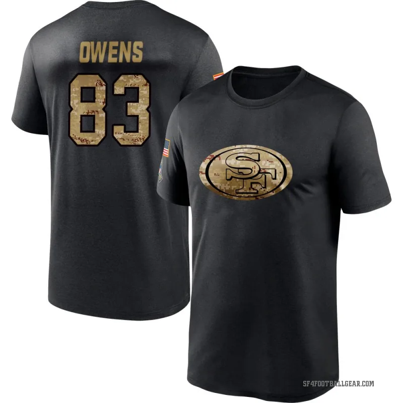 Terique Owens Men's Black San Francisco 49ers 2020 Salute To Service Performance T-Shirt