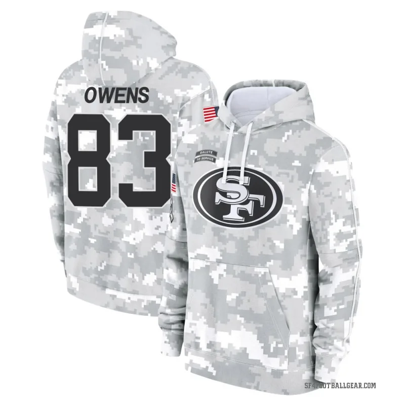 Terique Owens Men's Camo San Francisco 49ers Arctic 2024 Salute to Service Club Fleece Pullover Hoodie