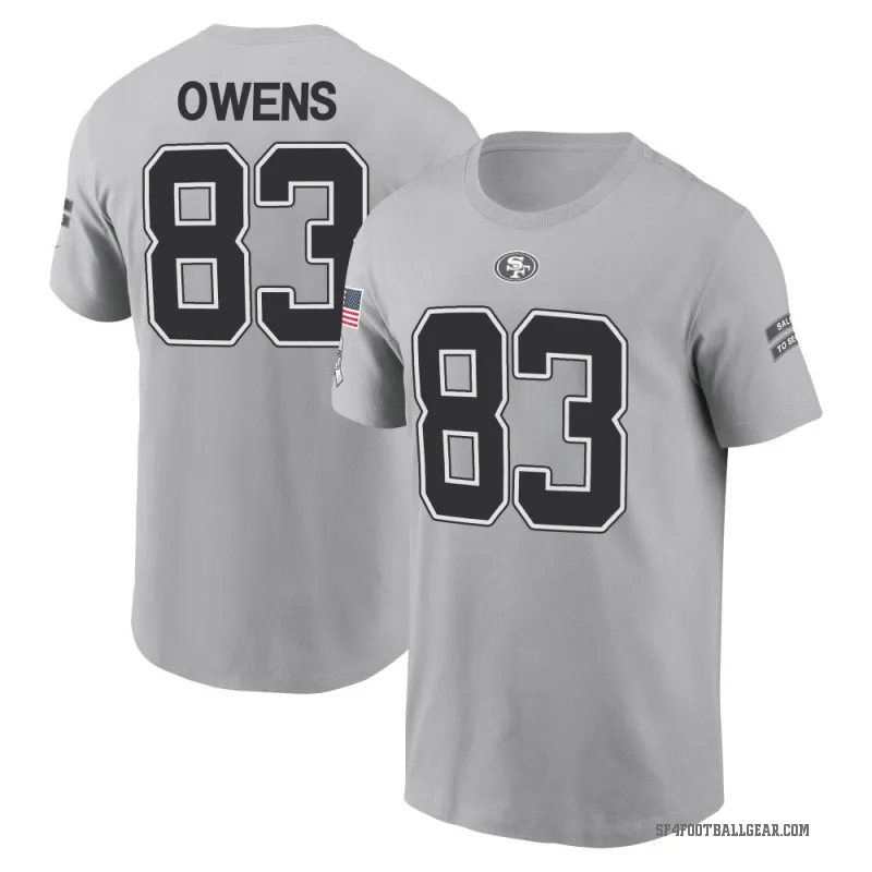 Terique Owens Men's Gray San Francisco 49ers 2024 Salute to Service T-Shirt