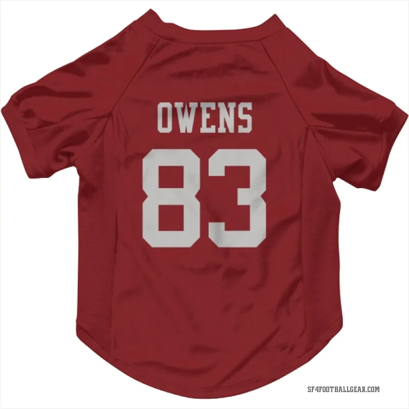 Terique Owens  Scarlet San Francisco 49ers  Cat & Dog Pet Jersey