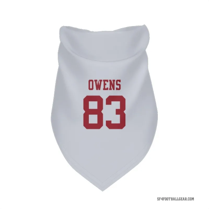 Terique Owens  White San Francisco 49ers  Cat & Dog Pet Bandana