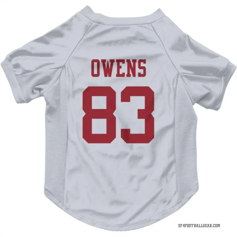 Terique Owens  White San Francisco 49ers  Cat & Dog Pet Jersey