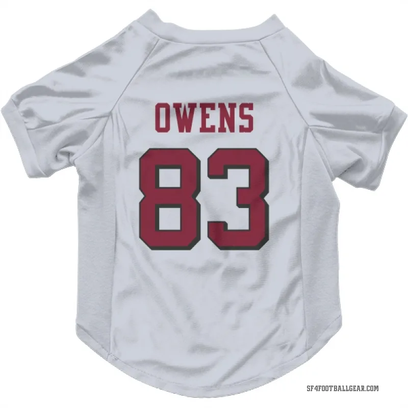 Terique Owens  White San Francisco 49ers  Rush Cat & Dog Pet Jersey