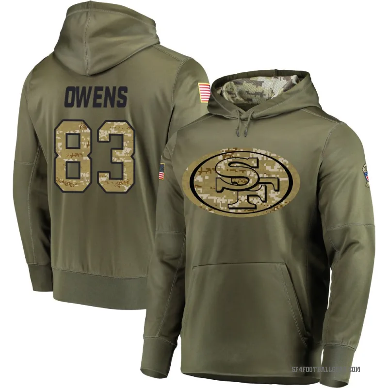 Terique Owens Youth Olive San Francisco 49ers Salute to Service Pullover Hoodie