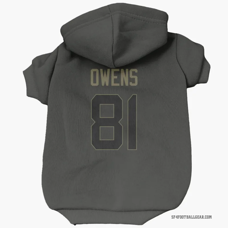 Terrell Owens  Black San Francisco 49ers  Service Cat & Dog Pet Hoodie
