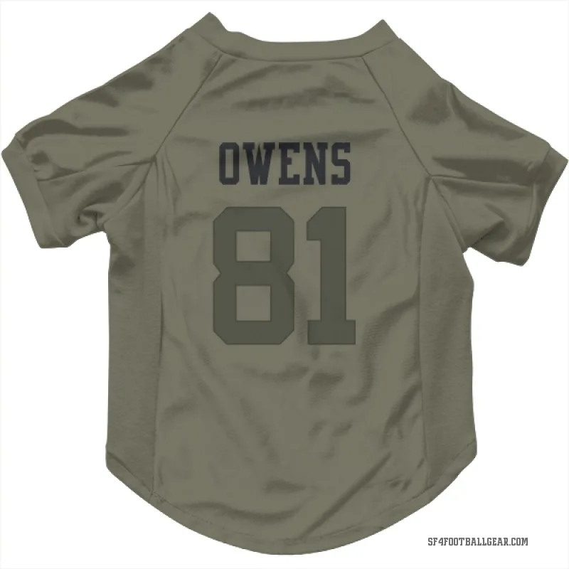 Terrell Owens  Olive San Francisco 49ers  Cat & Dog Pet Jersey