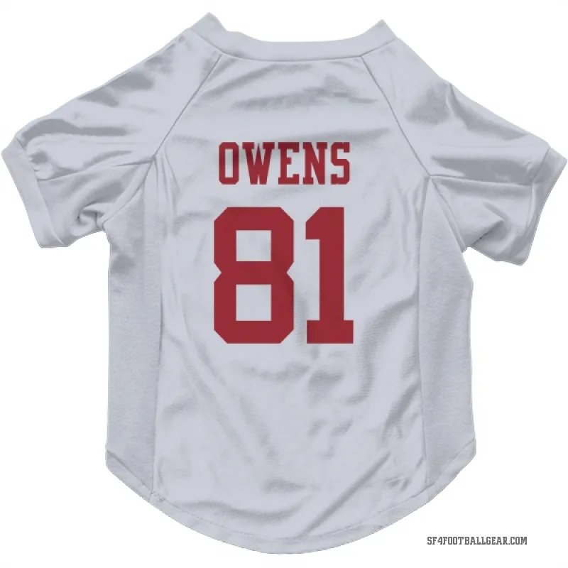 Terrell Owens  White San Francisco 49ers  Cat & Dog Pet Jersey