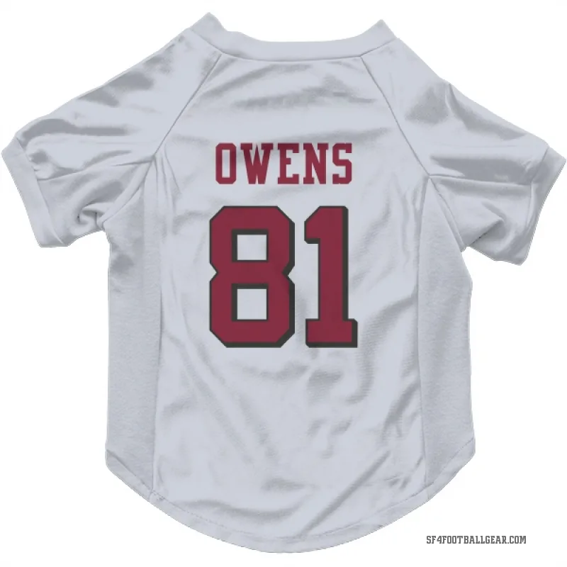 Terrell Owens  White San Francisco 49ers  Rush Cat & Dog Pet Jersey