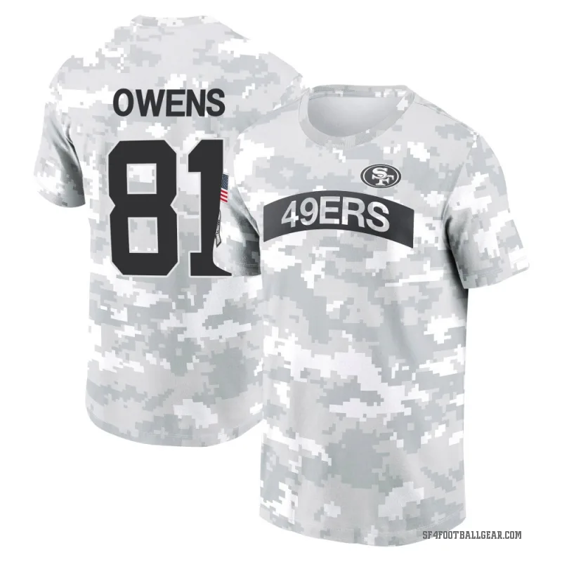 Terrell Owens Youth Camo San Francisco 49ers Arctic 2024 Salute to Service Performance T-Shirt