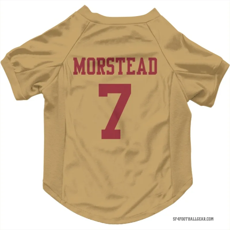 Thomas Morstead  Gold San Francisco 49ers  Cat & Dog Pet Jersey