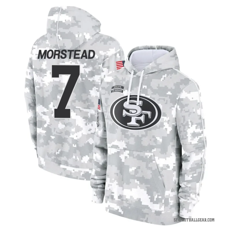Thomas Morstead Men's Camo San Francisco 49ers Arctic 2024 Salute to Service Club Fleece Pullover Hoodie