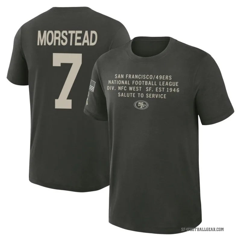 Thomas Morstead Men's Green San Francisco 49ers Dark/ 2025 Salute to Service Sideline Slub T-Shirt
