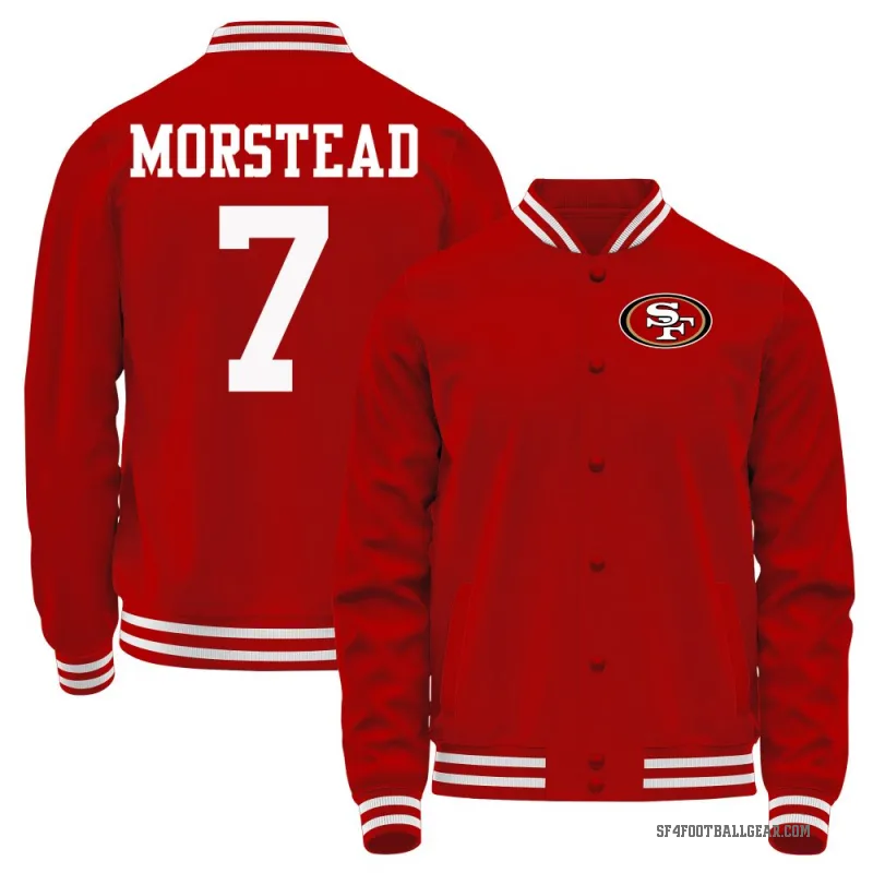 Thomas Morstead Men's Red San Francisco 49ers Full-Snap Jacket