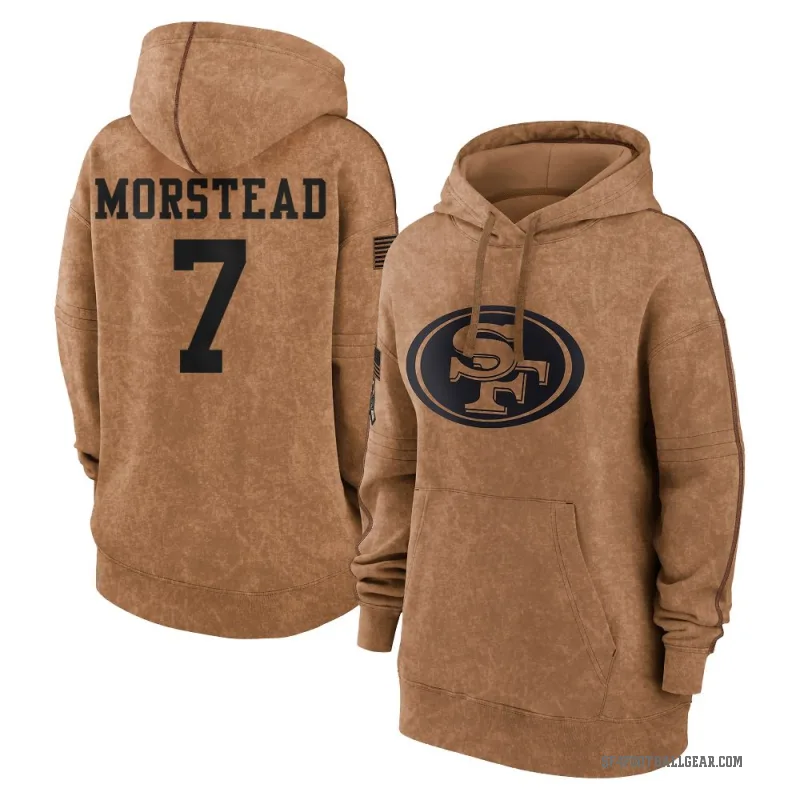 Thomas Morstead Women's Brown San Francisco 49ers 2023 Salute To Service Pullover Hoodie