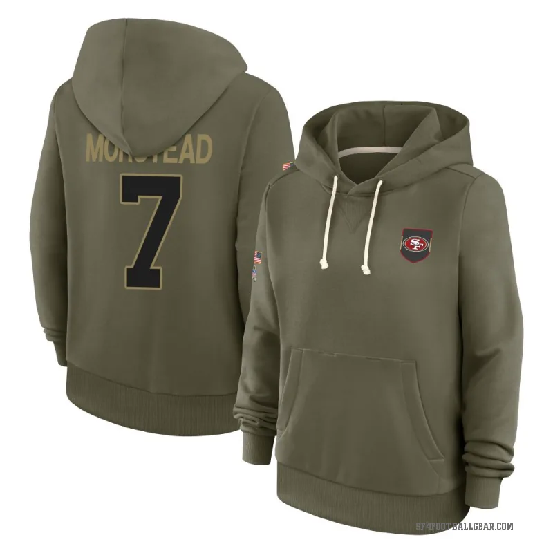 Thomas Morstead Women's Olive San Francisco 49ers 2025 Salute to Service Hoodie