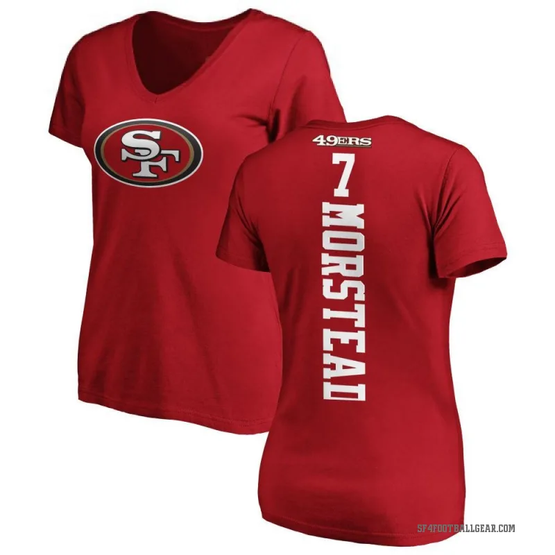 Thomas Morstead Women's Red San Francisco 49ers Backer Slim Fit T-Shirt -