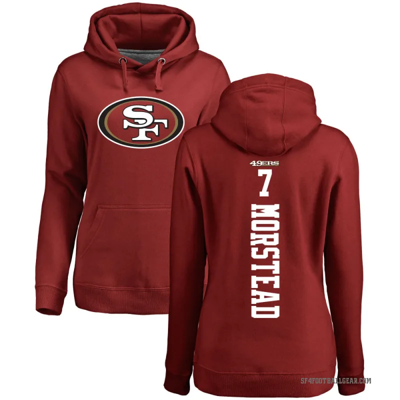 Thomas Morstead Women's Red San Francisco 49ers Pro Line Backer Pullover Hoodie