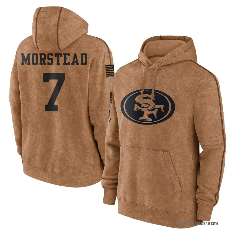 Thomas Morstead Youth Brown San Francisco 49ers 2023 Salute To Service Club Pullover Hoodie