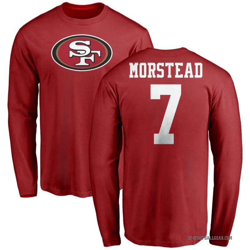 Thomas Morstead Youth Red San Francisco 49ers Logo Long Sleeve T-Shirt -