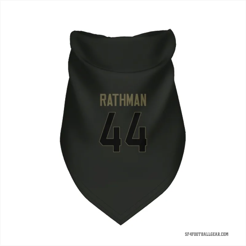 Tom Rathman  Black San Francisco 49ers  Service Cat & Dog Pet Bandana