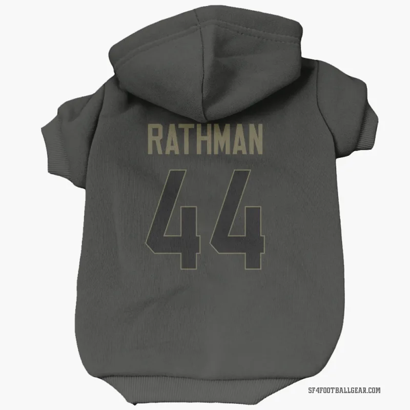 Tom Rathman  Black San Francisco 49ers  Service Cat & Dog Pet Hoodie