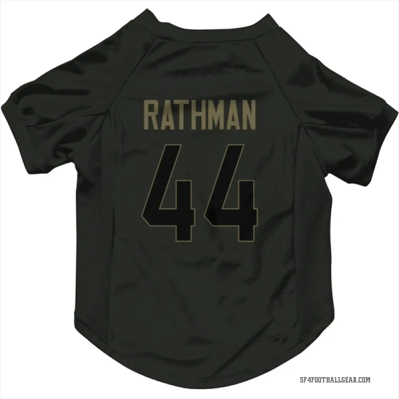 Tom Rathman  Black San Francisco 49ers  Service Cat & Dog Pet Jersey