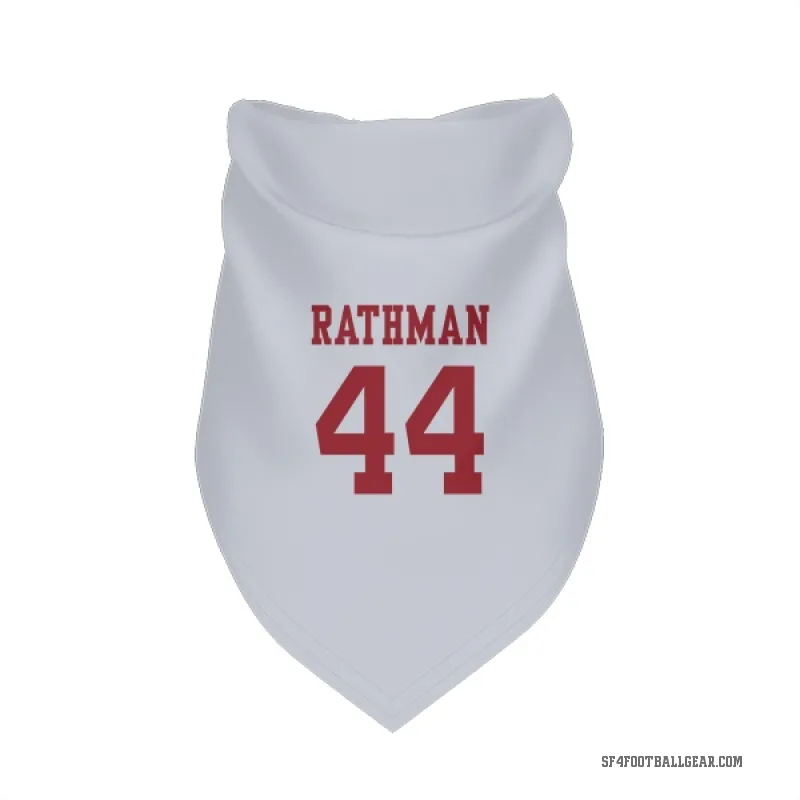 Tom Rathman  White San Francisco 49ers  Cat & Dog Pet Bandana