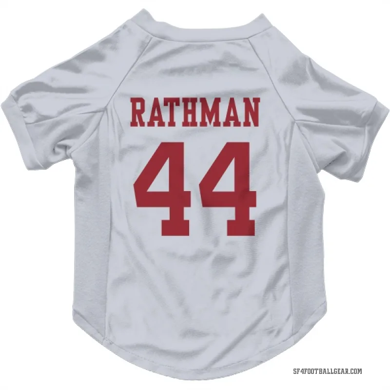 Tom Rathman  White San Francisco 49ers  Cat & Dog Pet Jersey