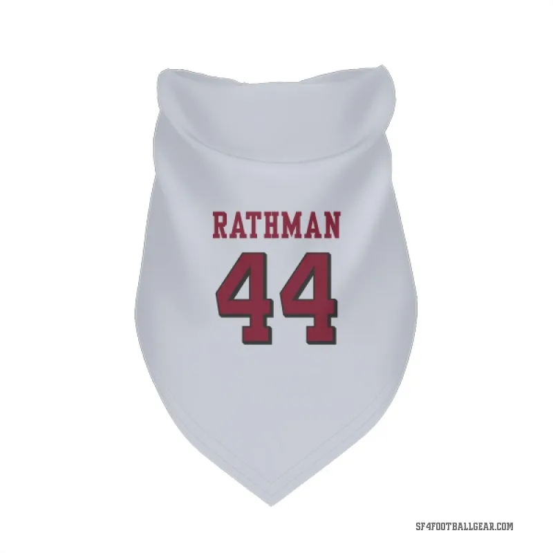Tom Rathman  White San Francisco 49ers  Rush Cat & Dog Pet Bandana