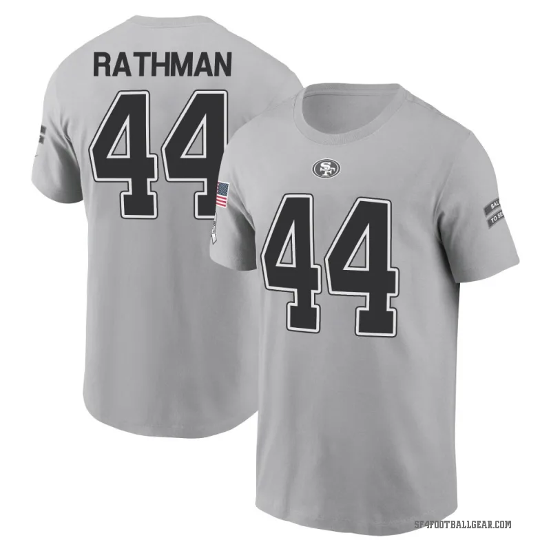 Tom Rathman Youth Gray San Francisco 49ers 2024 Salute to Service T-Shirt