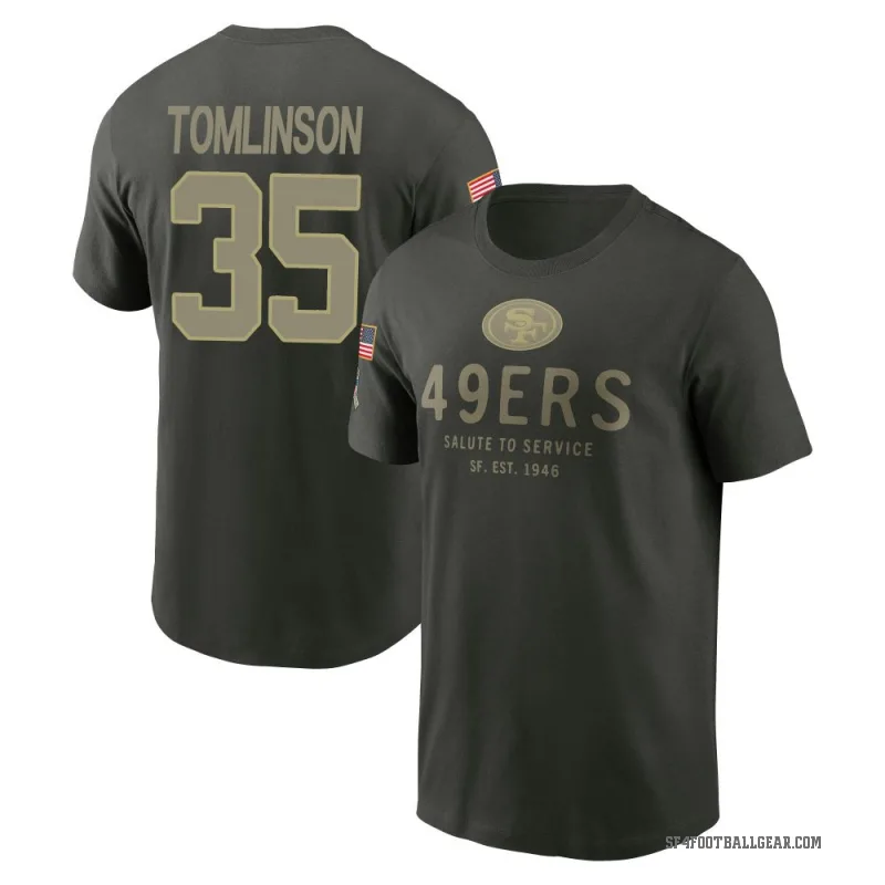 Tre Tomlinson Men's Green San Francisco 49ers Forest/ 2025 Salute to Service Sideline Primary Edge T-Shirt