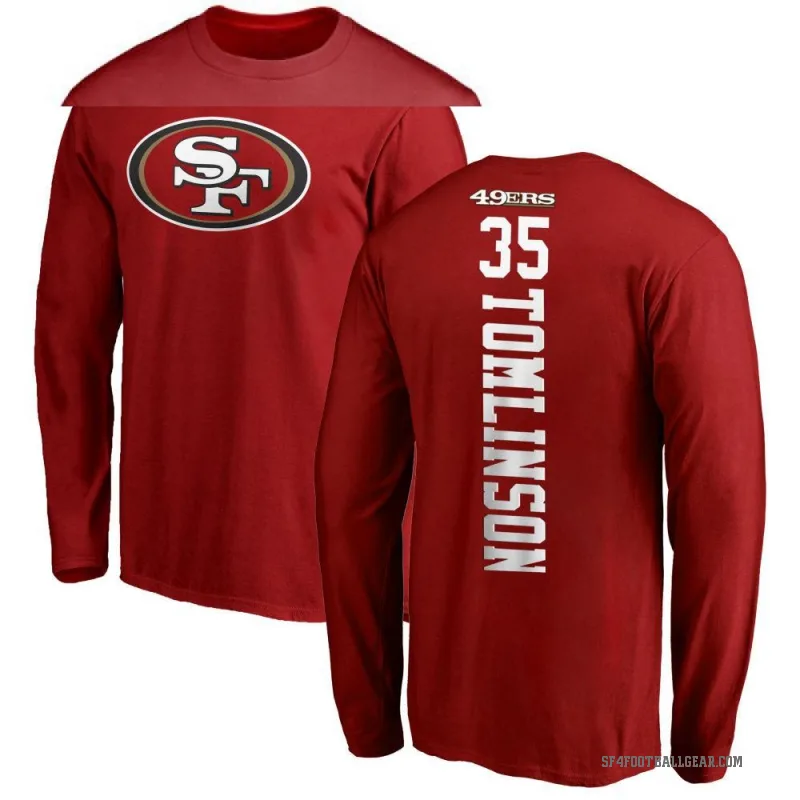 Tre Tomlinson Men's Red San Francisco 49ers Backer Long Sleeve T-Shirt -