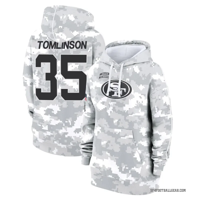 Tre Tomlinson Women's Camo San Francisco 49ers Arctic 2024 Salute to Service Club Fleece Pullover Hoodie