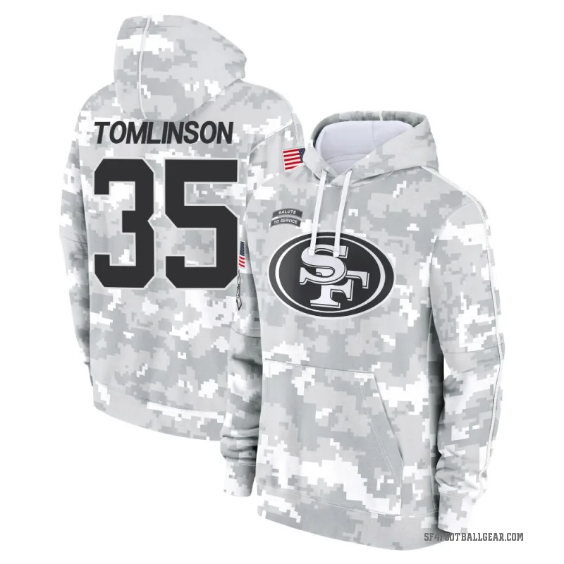 Tre Tomlinson Youth Camo San Francisco 49ers Arctic 2024 Salute to Service Club Fleece Pullover Hoodie