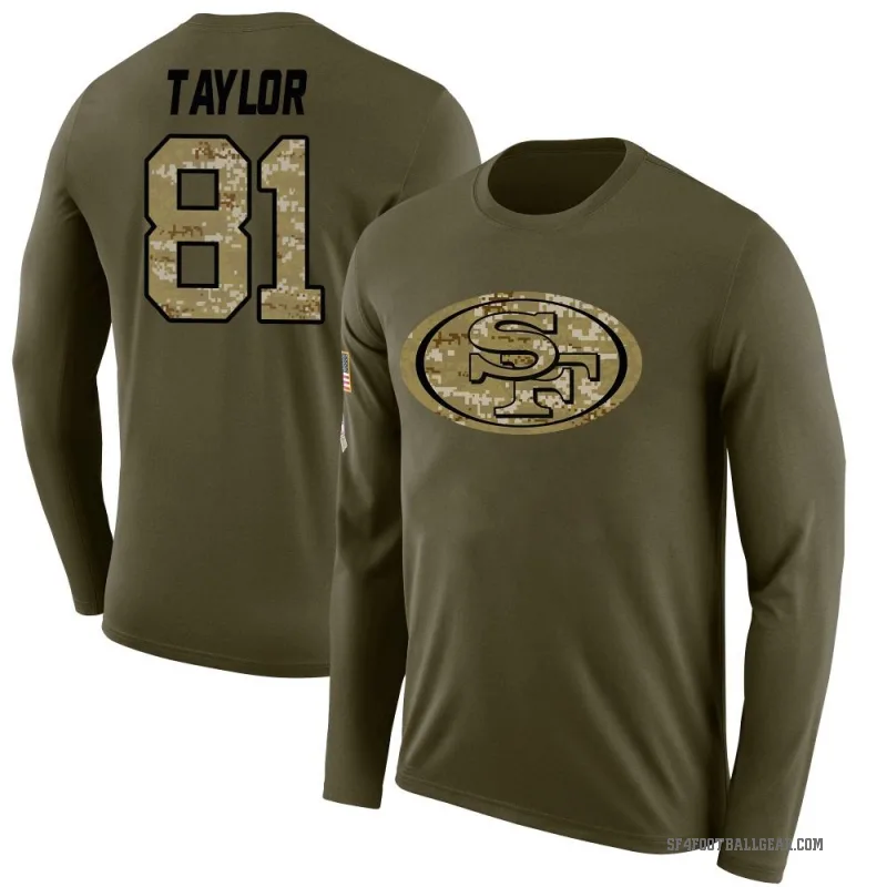 Trent Taylor Men's Olive San Francisco 49ers Salute to Service Sideline Long Sleeve T-Shirt