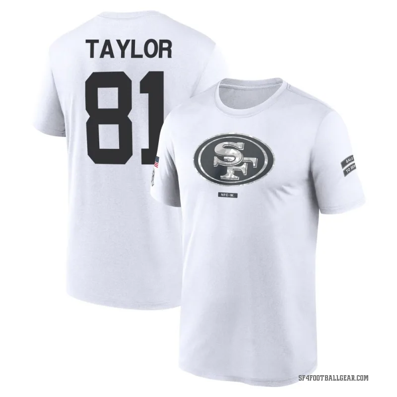 Trent Taylor Men's White San Francisco 49ers 2024 Salute to Service Performance T-Shirt