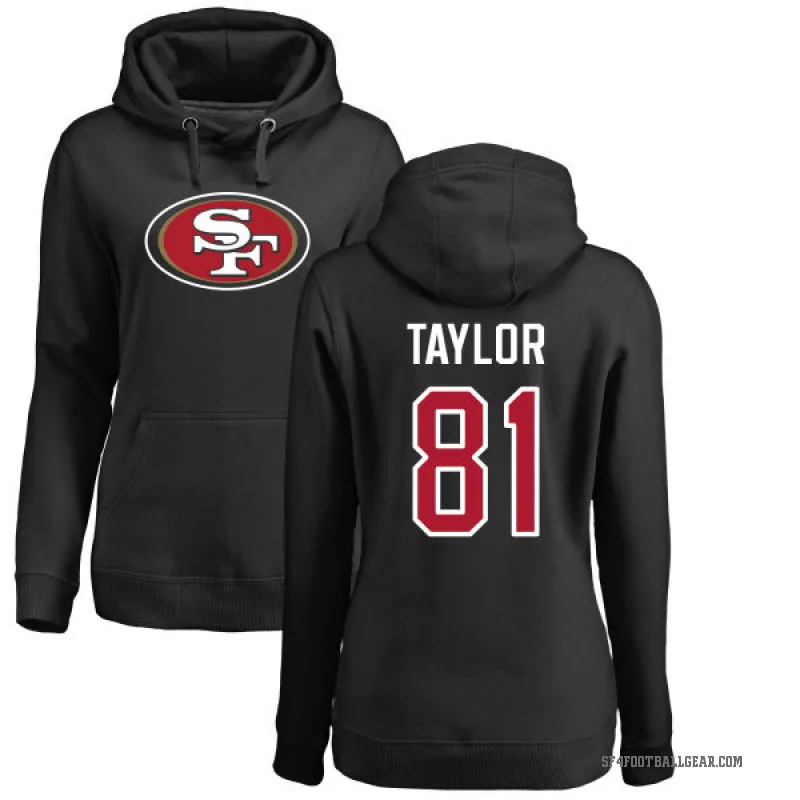 Trent Taylor Women's Black San Francisco 49ers Pro Line Logo Pullover Hoodie