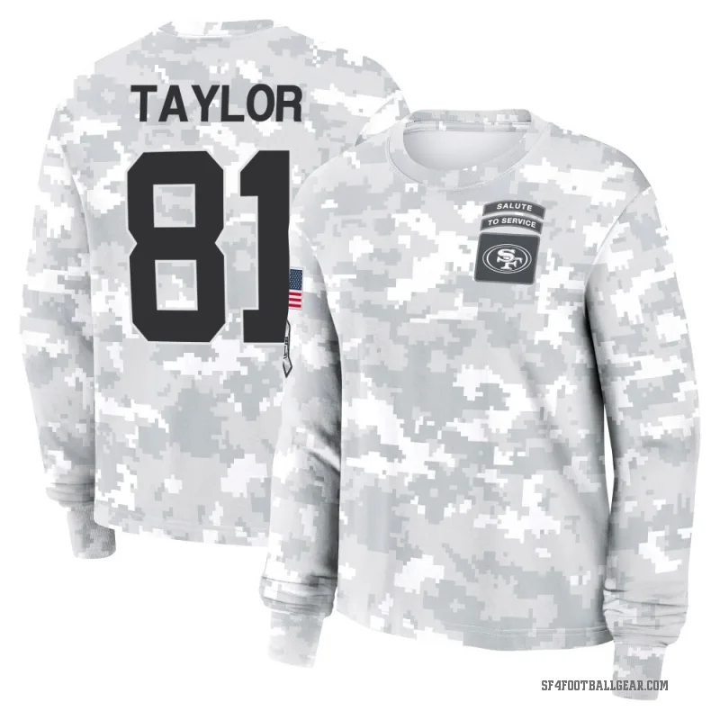 Trent Taylor Women's Camo San Francisco 49ers Arctic 2024 Salute to Service Long Sleeve T-Shirt