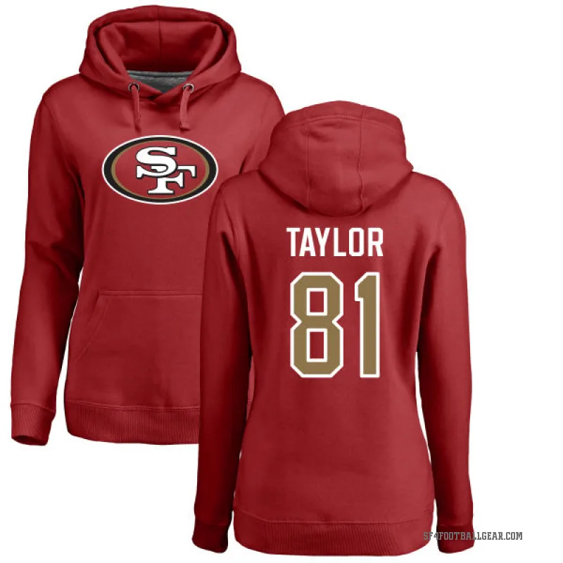 Trent Taylor Women's Red San Francisco 49ers Pro Line Logo Pullover Hoodie