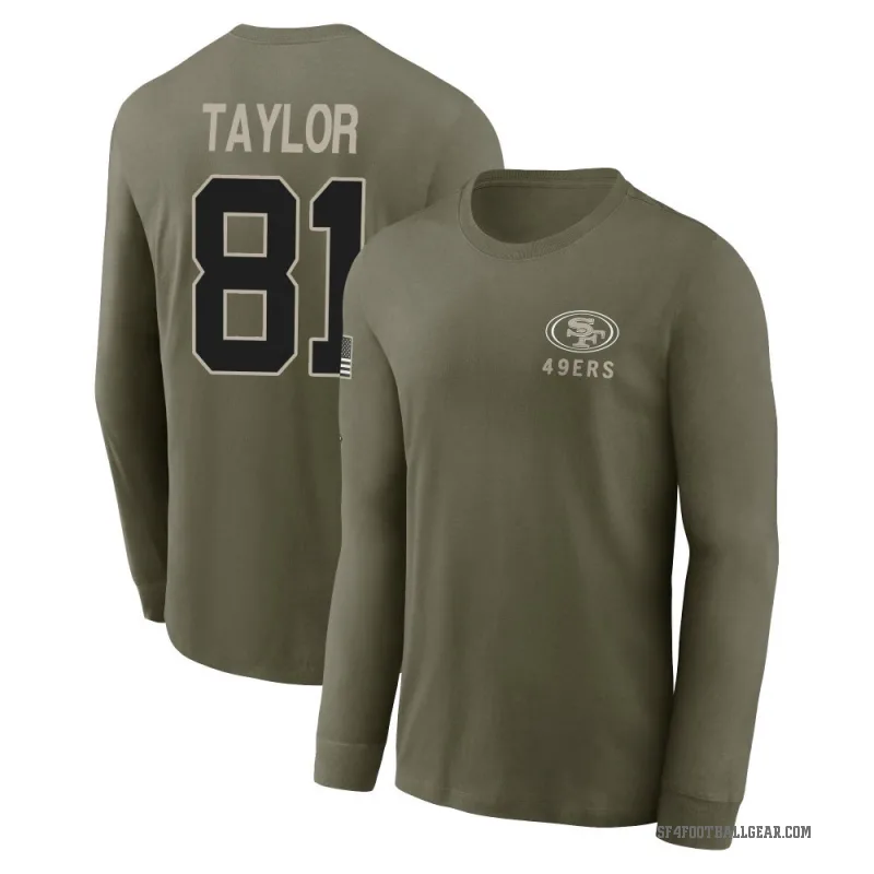 Trent Taylor Youth Olive San Francisco 49ers 2025 Salute to Service Sideline Long Sleeve T-Shirt