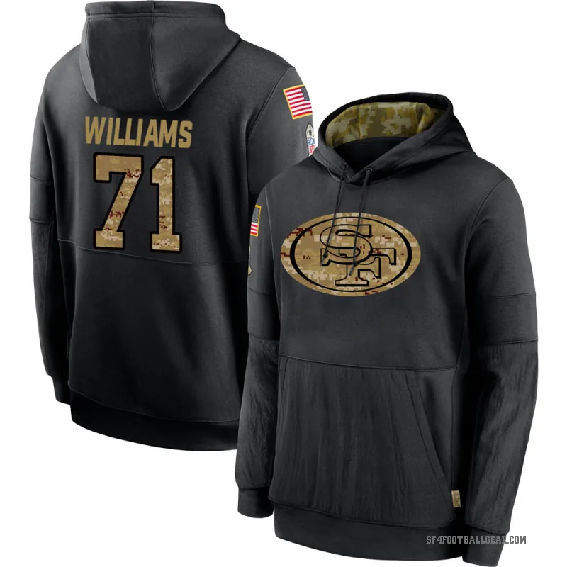 Trent Williams Men's Black San Francisco 49ers 2020 Salute to Service Sideline Performance Pullover Hoodie