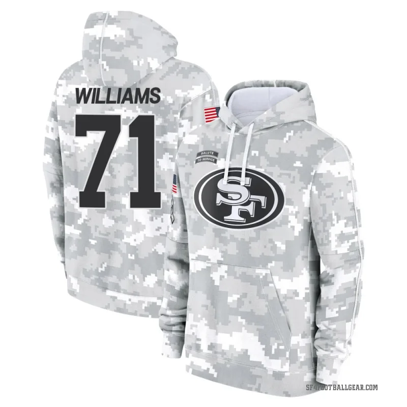 Trent Williams Men's Camo San Francisco 49ers Arctic 2024 Salute to Service Club Fleece Pullover Hoodie