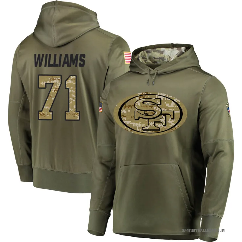 Trent Williams Men's Olive San Francisco 49ers Salute to Service Pullover Hoodie